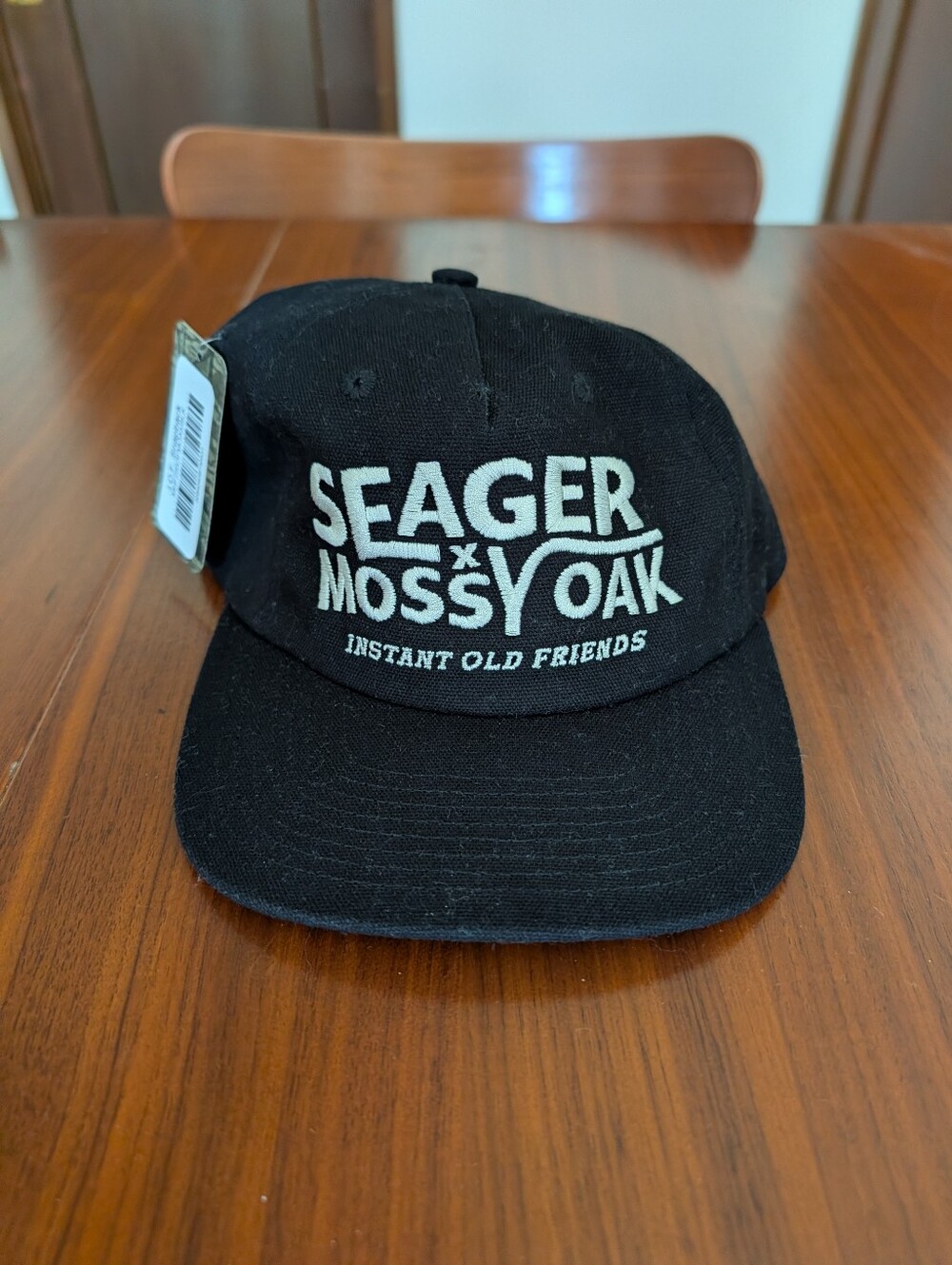 Seager x Mossy Oak Instant Old Friends Hat Black Snapback Cap Embroidered